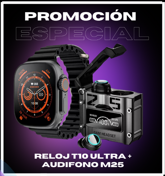 Smart Watch T10 Ultra Audifonos M25